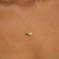 The F&B Rose Gold Birthstone Stork Necklace