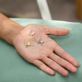 The F&B Yellow Gold Birthstone Stork Necklace