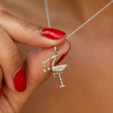 The F&B Yellow Gold Birthstone Stork Necklace