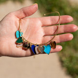The F&B Medium Turquoise Heart 14k Gold Charm