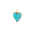 The F&B Medium Turquoise Heart 14k Gold Charm