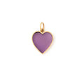 The F&B Medium Amethyst Heart 14k Gold Charm