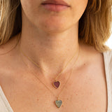 The F&B Medium Amethyst Heart 14k Gold Charm