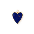 The F&B Large Lapis Heart 14k Gold Charm