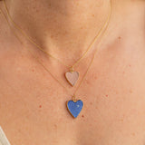 The F&B Small Pink Opal Heart 14k Gold Charm