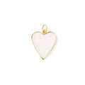 The F&B Large Clear Quartz Heart 14k Gold Charm
