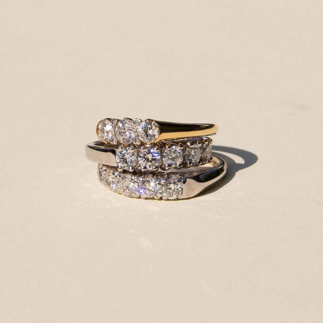 Five-Stone Round Brilliant Cut Diamond and Platinum Ring