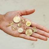 Large Pisces 14k Gold Zodiac Charm