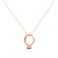 The F&B Rose Gold Birthstone Mini Ring Necklace