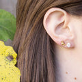 Rococo 18K Gold Stud Earrings