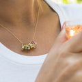 The F&B Rose Gold Birthstone Mini Ring Necklace