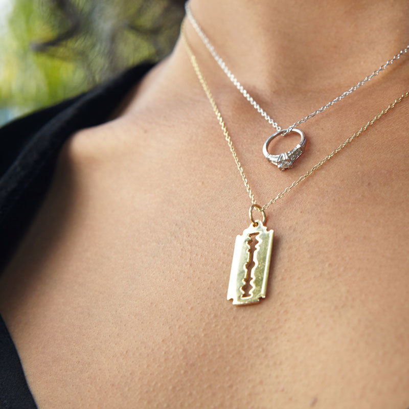 The F&B "Blood Sisters" Razor Necklace