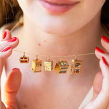 Movable Slot Machine 14K Gold Charm