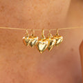 Puffy 14k Gold Heart Charm
