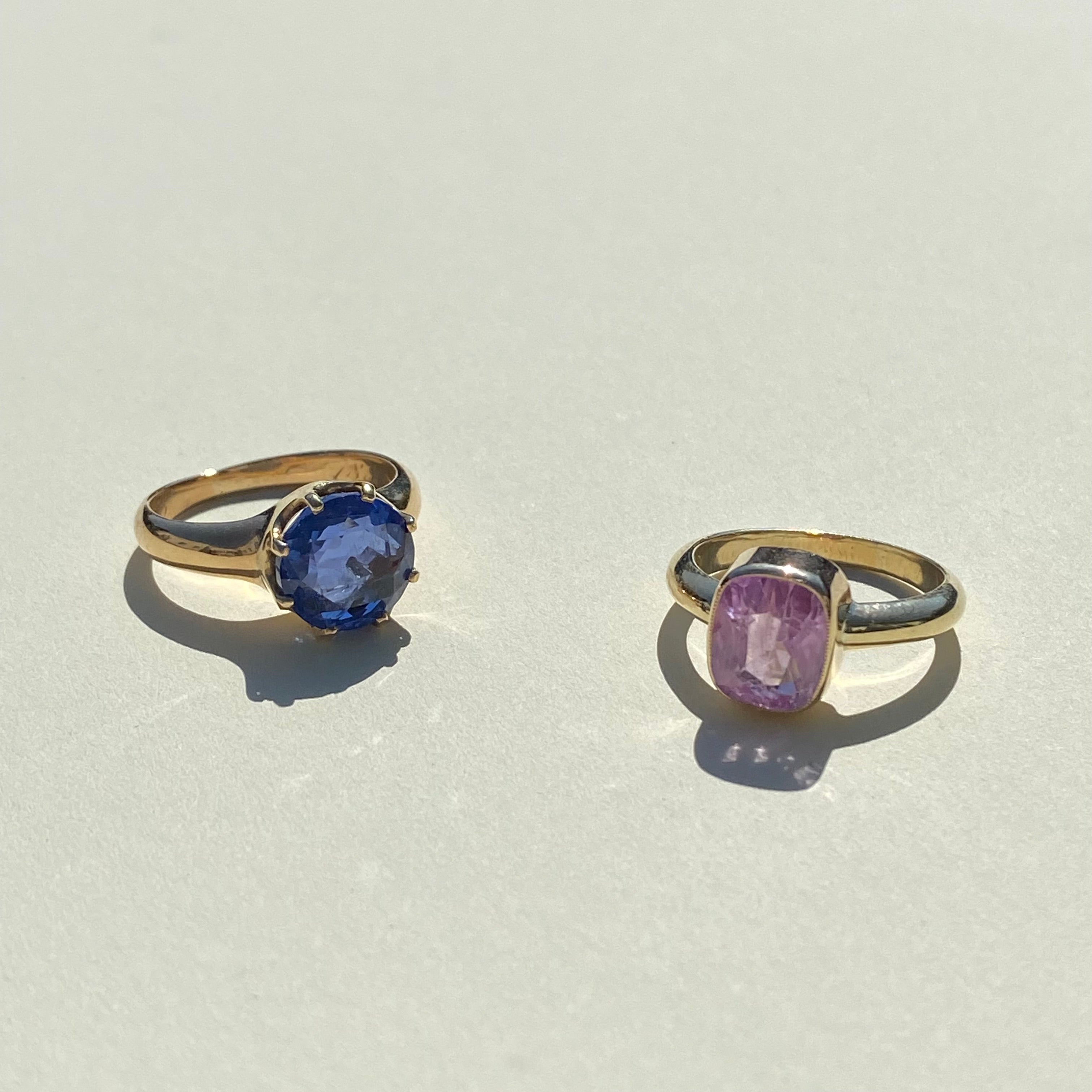 Victorian 5.30 Carat Sapphire and 18k Gold Ring