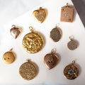 Victorian Floral Repoussé 10k Gold Locket