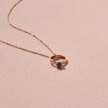 The F&B Rose Gold Birthstone Mini Ring Necklace