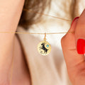 Capricorn Enamel And 14k Gold Charm