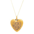 Victorian Monogrammed 14k Gold Heart Locket