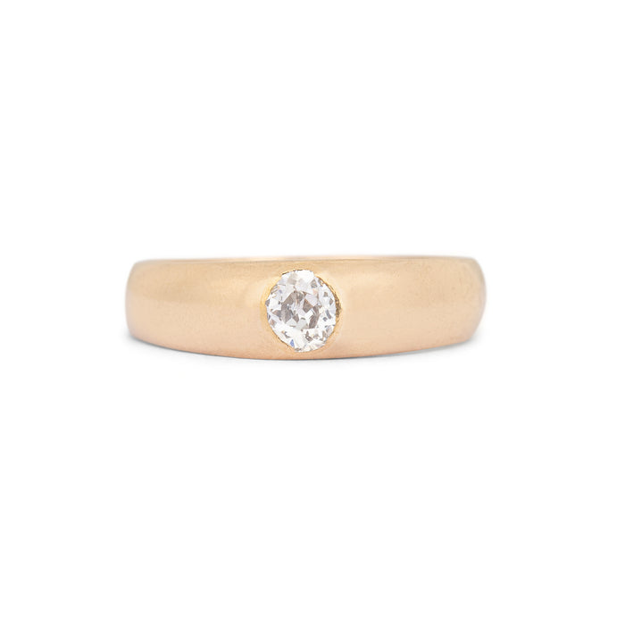 Hungarian Old Mine Cut Diamond And 18k Gold Ring