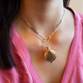 Perfume Bottle 14k Gold Pendant Necklace