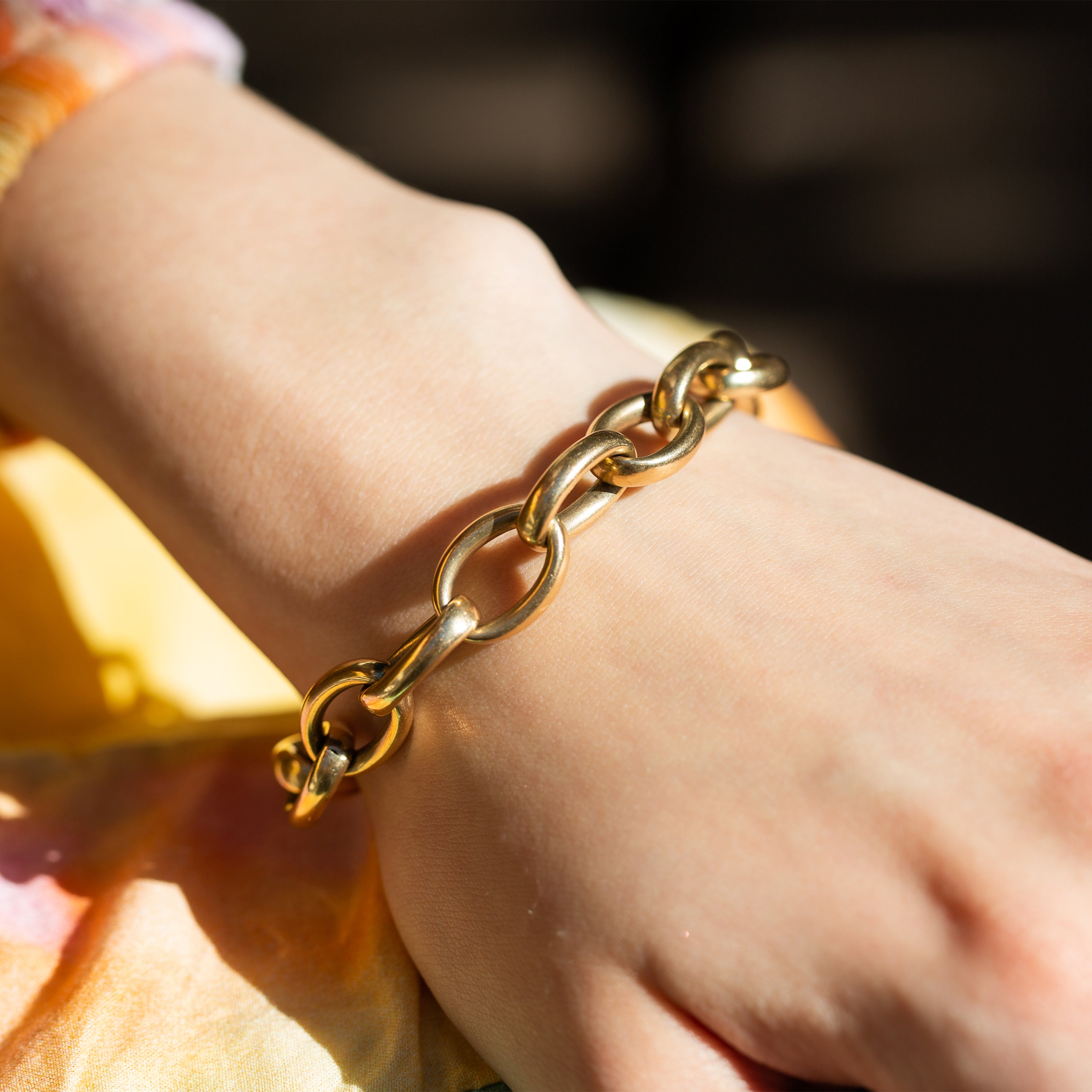 10k Rose Gold Open Link Bracelet