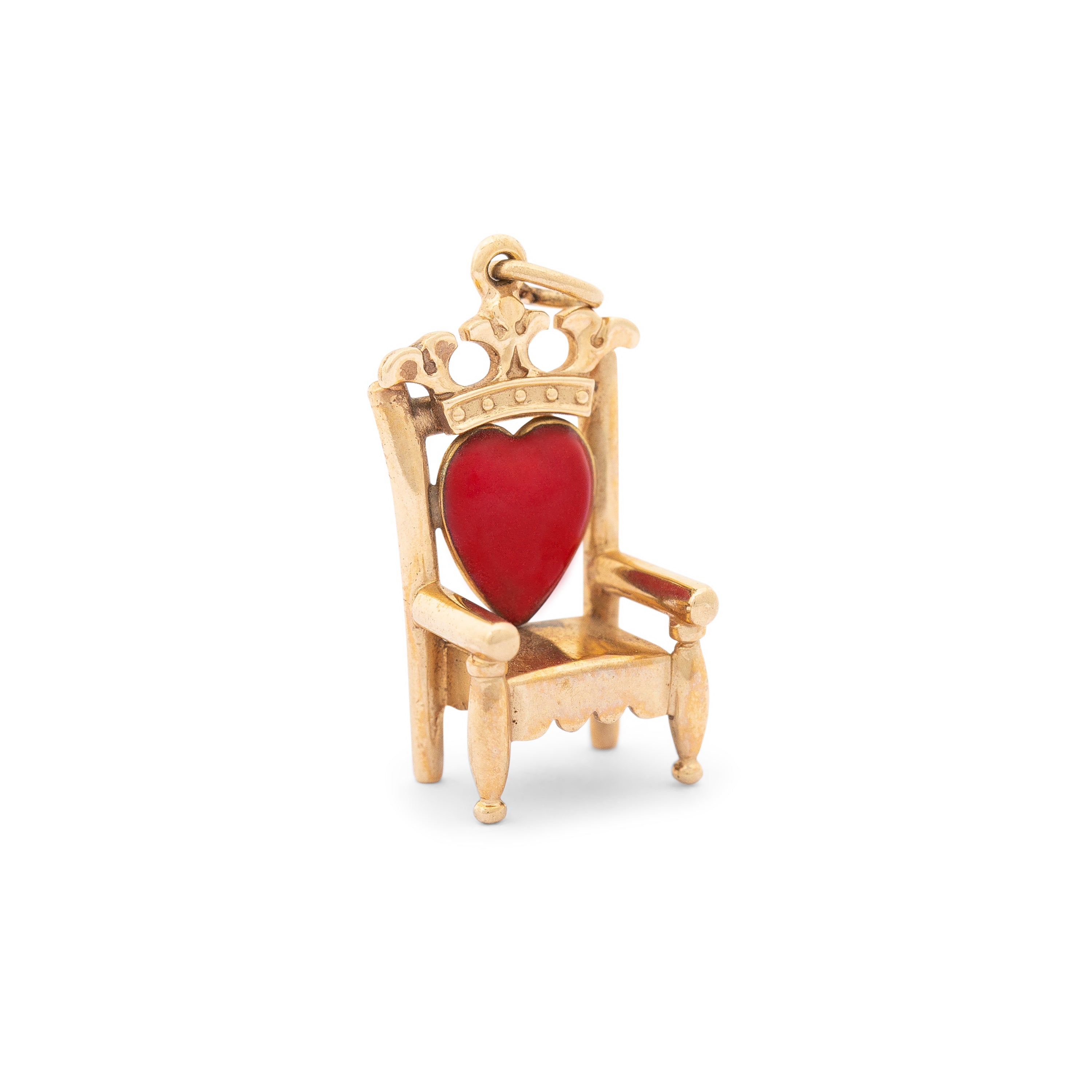 Heart Throne With Enamel And 14k Gold Charm