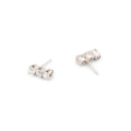 Old Mine Diamond Stud 14k White Gold Earrings