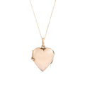 Victorian Rose Cut Diamond And 14k Gold Heart Locket Necklace