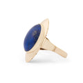 Lapis Lazuli And 18k Gold Navette Ring