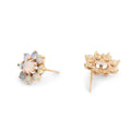 Opal Cluster 14k Gold Earrings
