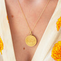 Circular 14k Gold Locket Necklace