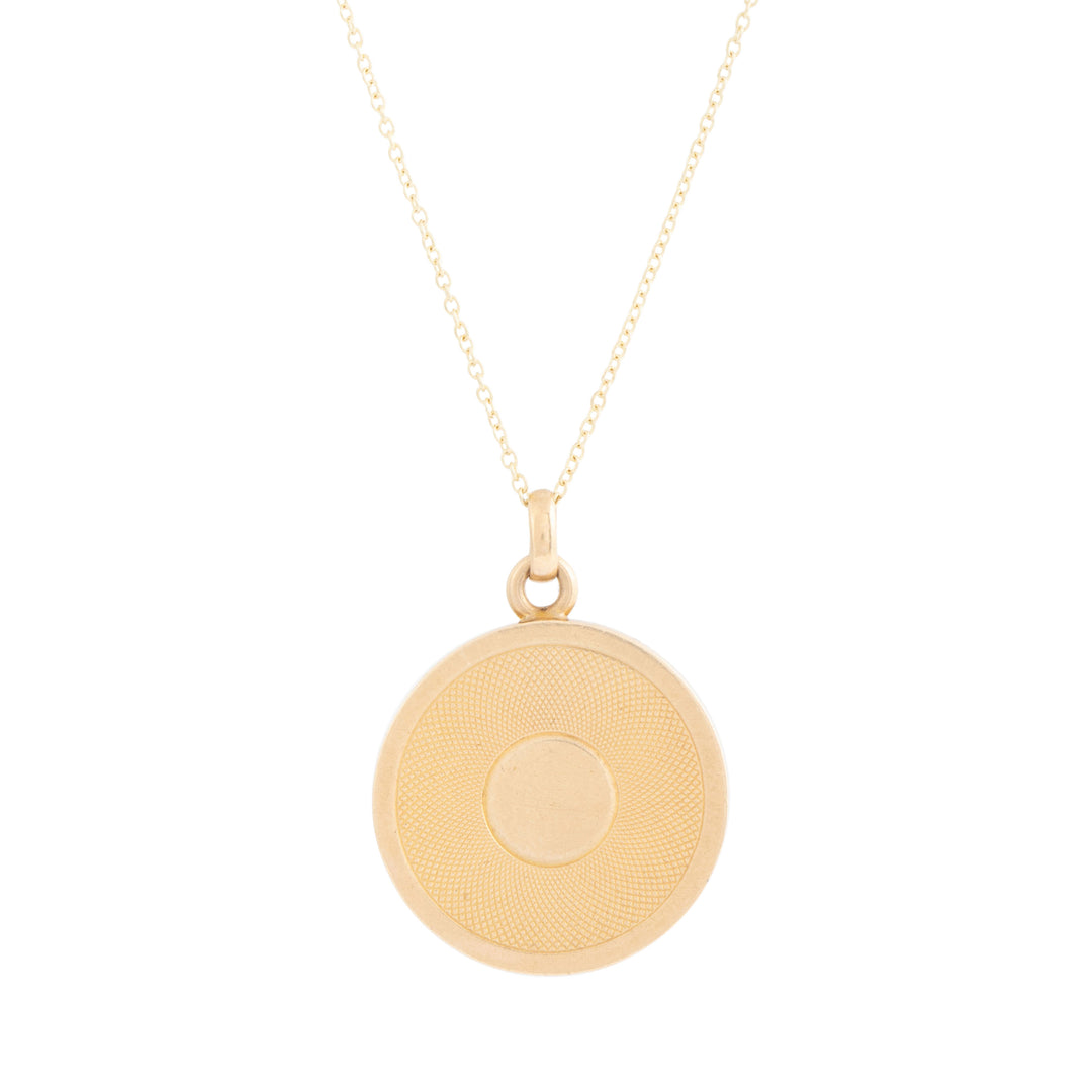 Circular 14k Gold Locket Necklace