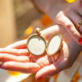Victorian Blue Enamel And Pearl 14k Gold Locket