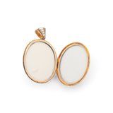 Victorian Blue Enamel And Pearl 14k Gold Locket