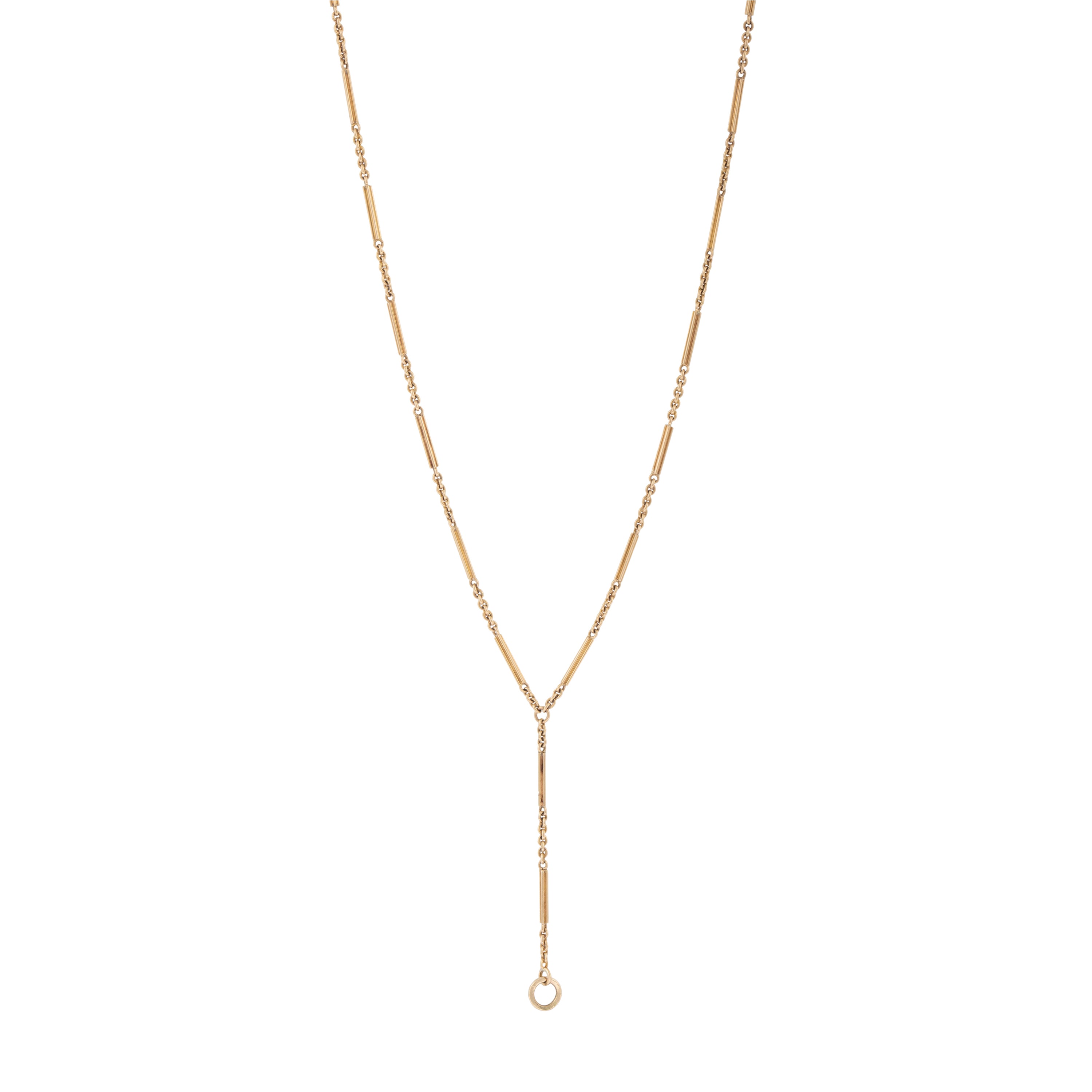 Edwardian Extra Long 18k Gold Chain Necklace