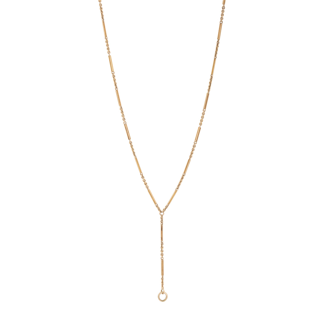 Edwardian Extra Long 18k Gold Chain Necklace