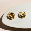 Italian 18k Yellow Gold Hoop Earrings