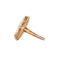 Victorian Navette Old Mine Cut Diamond And 12k Gold Ring