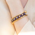 Etruscan Revival Style Enamel, Diamond, And 14k Gold Bangle Bracelet