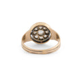 Victorian Rose Cut Diamond Cluster 14k Gold Ring