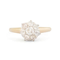 Old Cut Diamond Cluster 14k Gold Ring
