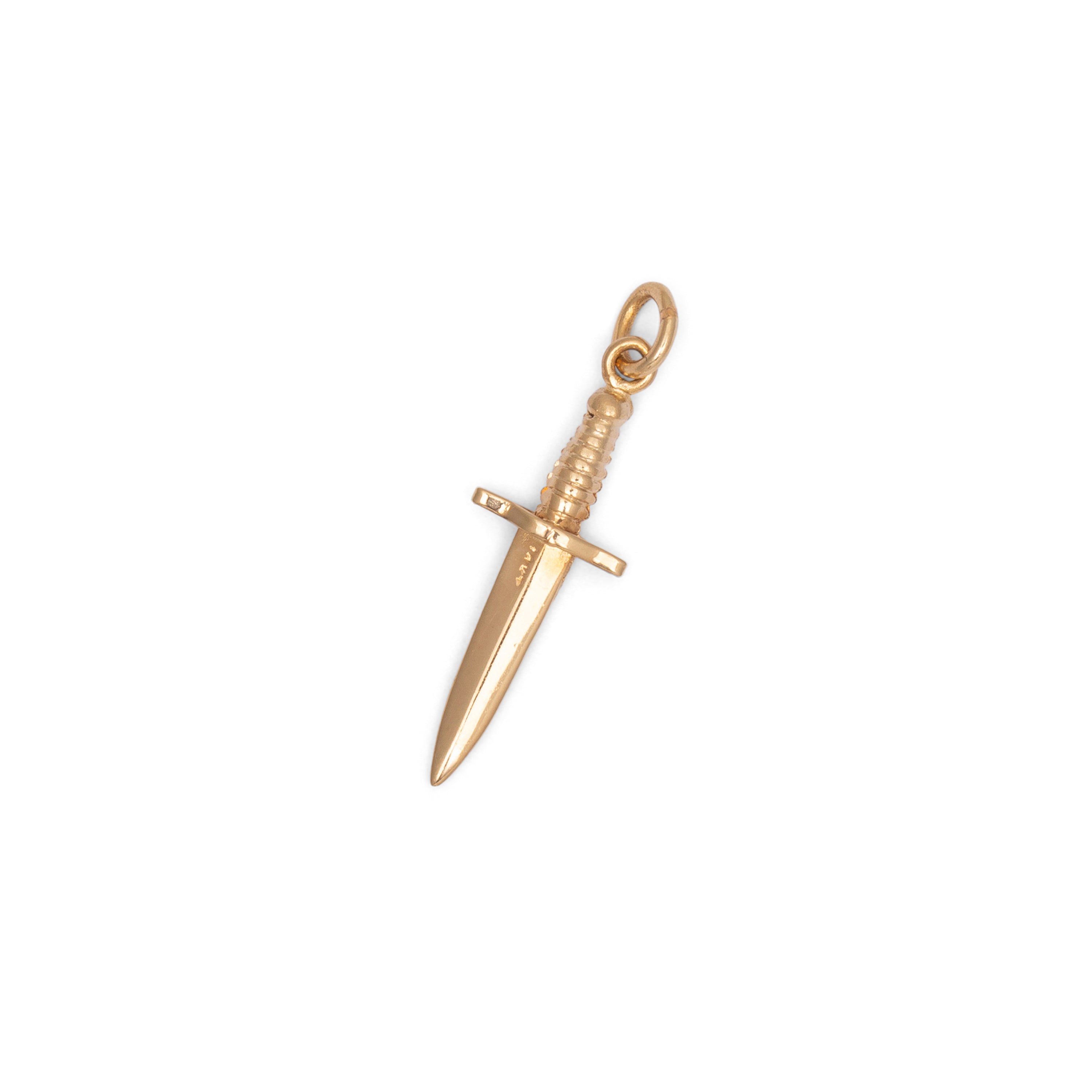 Vintage 14k Gold Dagger Charm