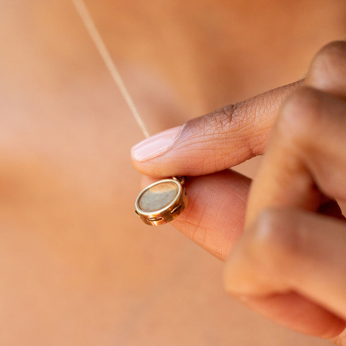 Tambourine 14k Gold Charm