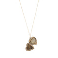 English Poppy Enamel And 9K Gold Heart Locket