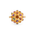 Retro Multi-Stone 18K Gold Sputnik Ring