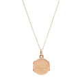 Checkerboard 14K Rose Gold and Platinum Locket