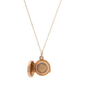 Checkerboard 14K Rose Gold and Platinum Locket