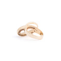 14k Bi-Color Gold Diamond Knot Ring