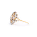 Edwardian Old European Cut Diamond Platinum and 18K Gold Ring